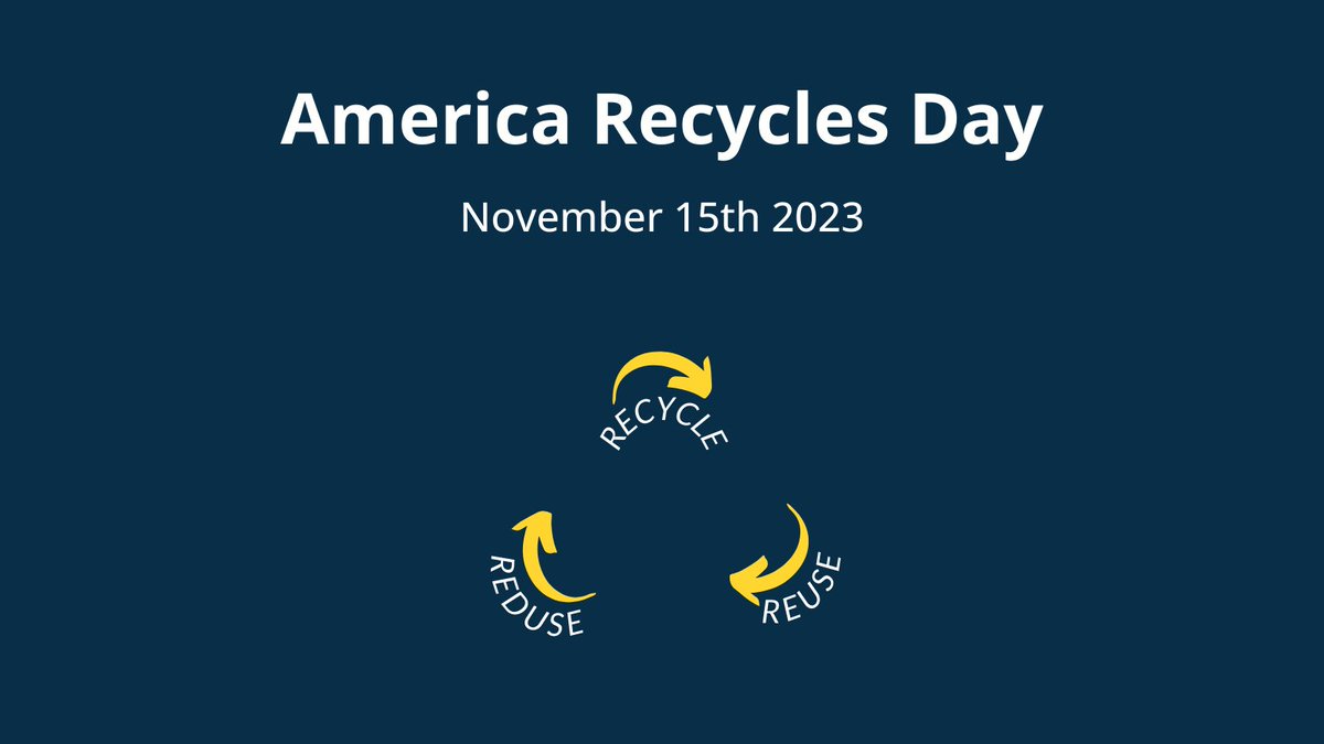 America Recycles Day® (ARD), a Keep America Beautiful national initiative, is the only nationally-recognized day dedicated to promoting and celebrating recycling in the United States.

Learn more here - hubs.la/Q028VyV20

#AmericaRecyclesDay #Recycling