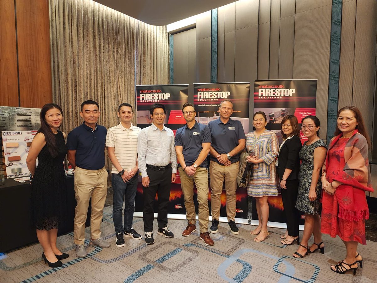 RectorSeal's tweet image. Excited to have hosted the 2023 Southeast Asia Regional #Firestop Meeting—uniting and upskilling partners for a robust 2024. Kudos to Egispro, our &apos;Firestop Partner of 2023&apos;! #Constructions #Metacaulk #TeamRectorSeal #RectorSealToTheRescue