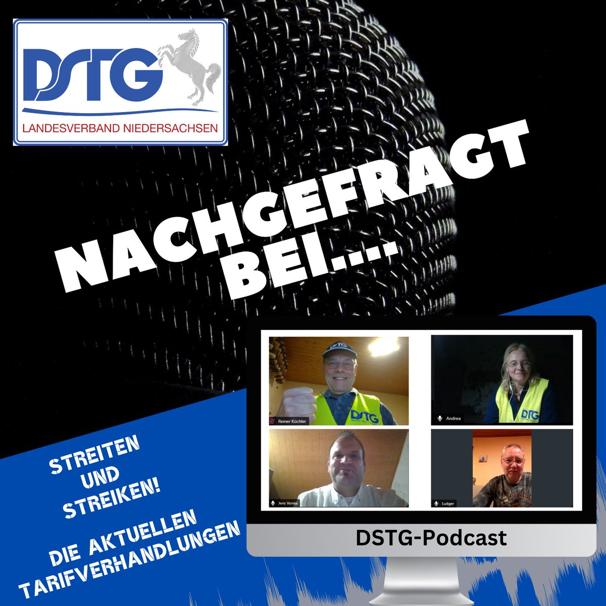 DSTGnds's tweet photo. In dieser aktuellen Folge gehen wir auf die aktuelle Situation der Tarifverhandlungen für die Landesbeschäftigten ein. Wir beleuchten die ersten beiden Verhandlungsrunden und berichten über durchgeführte Aktionen der DBB­Gewerkschaften und hier besonders der DSTG. https://t.co/nd9uLAalOT
