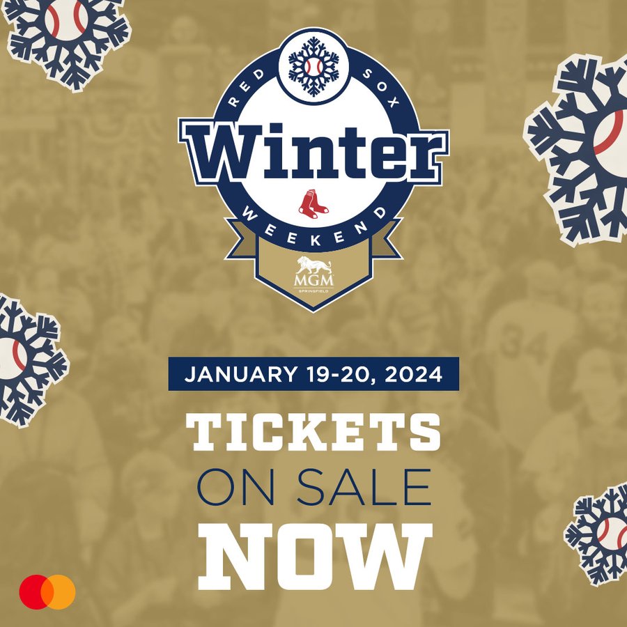 Red Sox Winter Weekend January 19-20, 2024. Tickets on sale now.