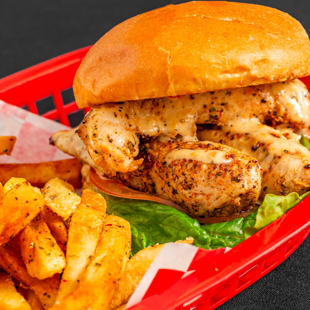 NextPhazeCafe's tweet photo. Here's your sign to have a mid-week treat for yourself with our Grilled Chicken Sandwich &amp; Fries! 🍔🍗 https://t.co/pCH9JZsAcf