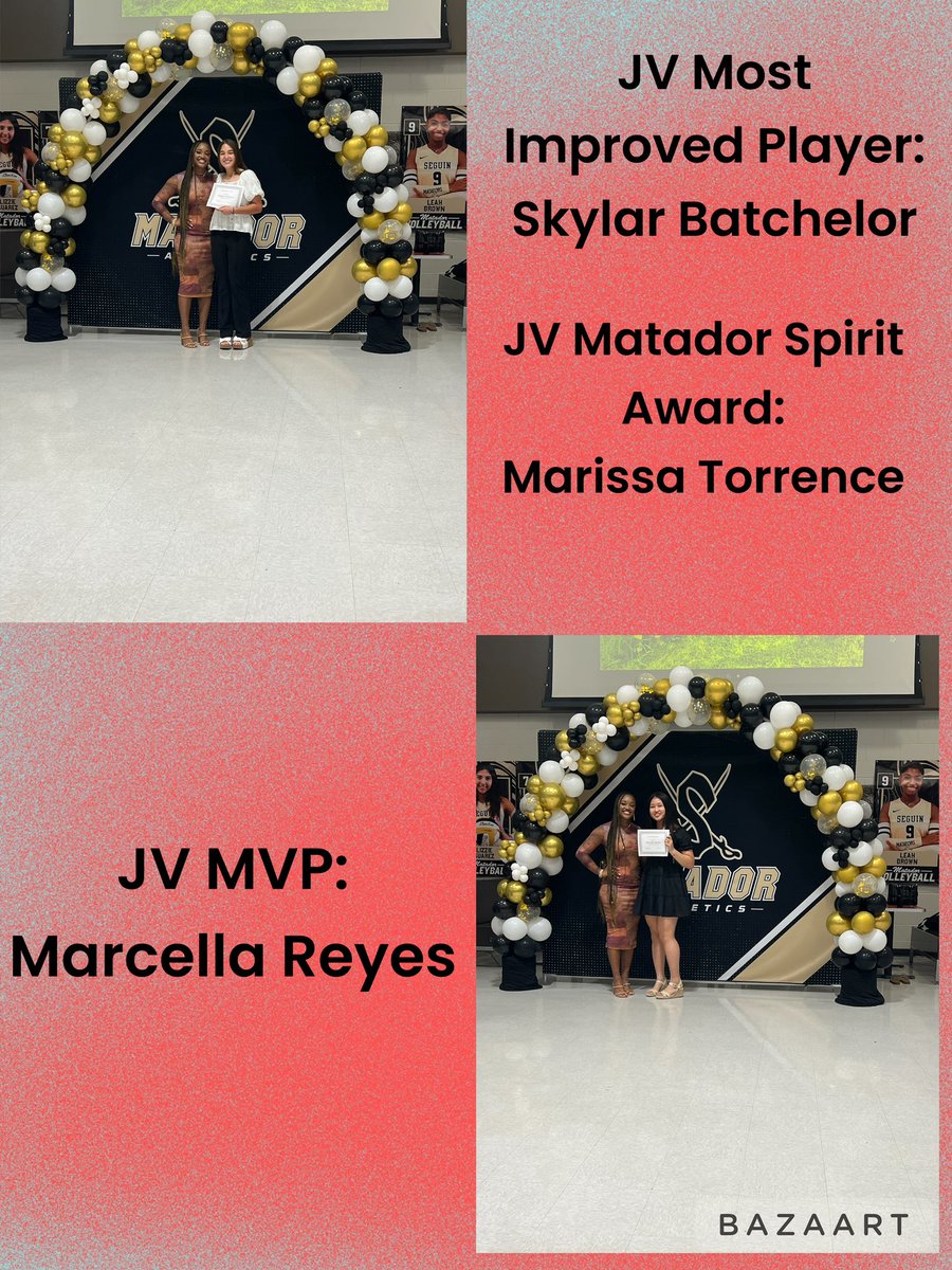 Congratulations to our JV players who were awarded Most Improved, Matador Spirit, and MVP!! @_tiyannaaa @SeguinAthletics @SeguinSportsBC