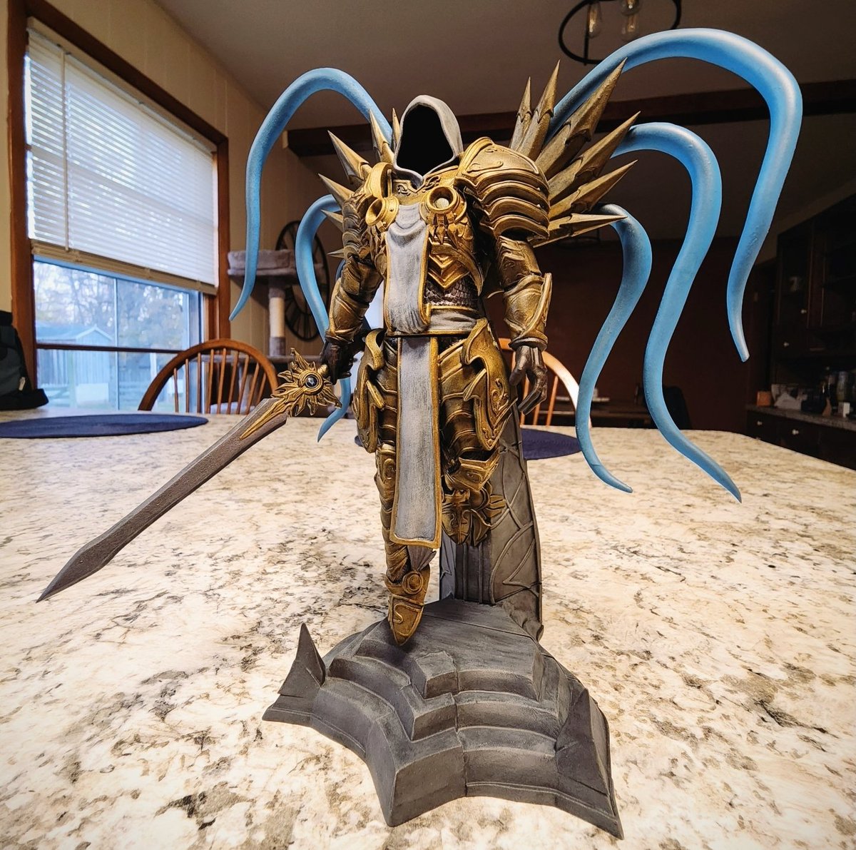 AustinAngry's tweet photo. Running out of room for these 3D prints, I gotta slow down with making these 😂 #DiabloIV #diablo #3Dprinting https://t.co/7xVjwe668X