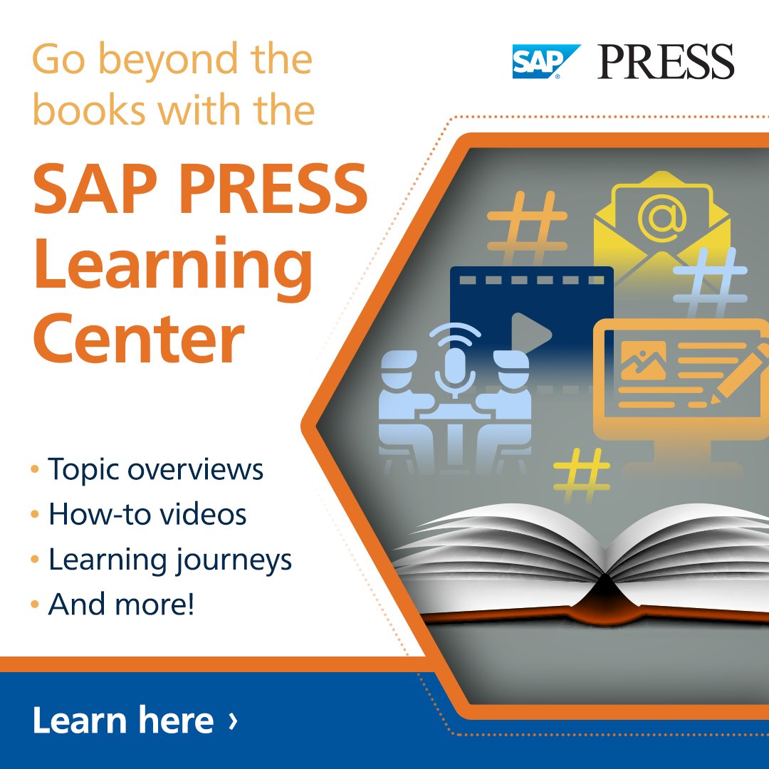 Explore topics like SAP BTP, SAP S/4HANA, SAP Signavio, and more from our authors in the special video interviews found on our Learning Center! Click the link to start learning for free. hubs.la/Q028pK5C0