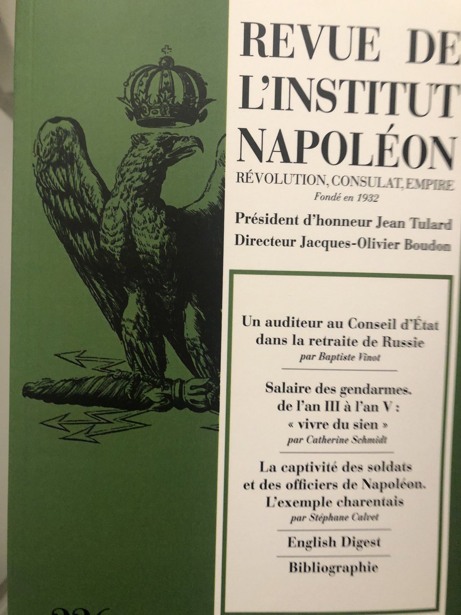 Tout juste reçu, le dernier numéro de la revue de <a href="/InstitutNapo/">Institut Napoléon</a> !!