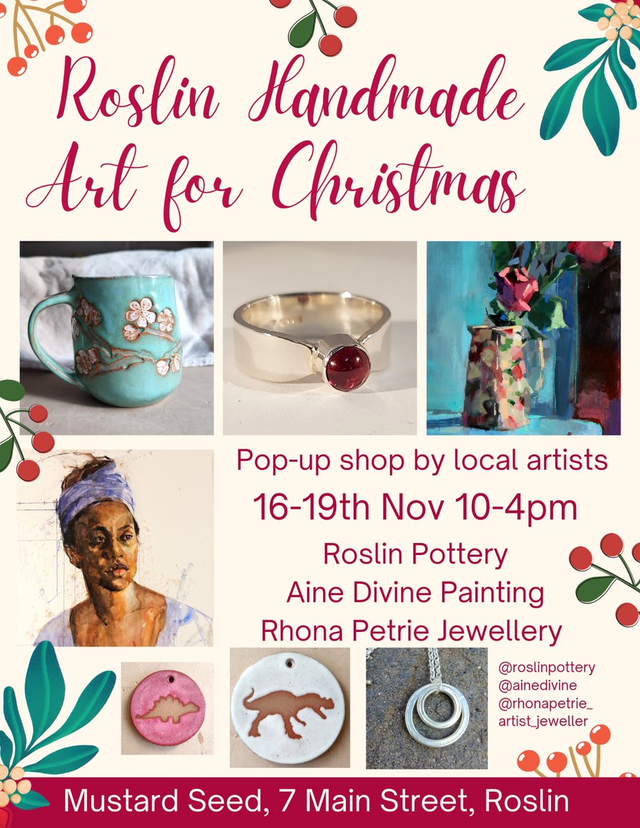 If you're in the Roslin area this week, or fancy a little trip there, I can't recommend enough the beautiful #pottery you'll find here. I'm the proud owner of #noodle bowls and #moomin Xmas tree decorations, both of which bring me much joy!