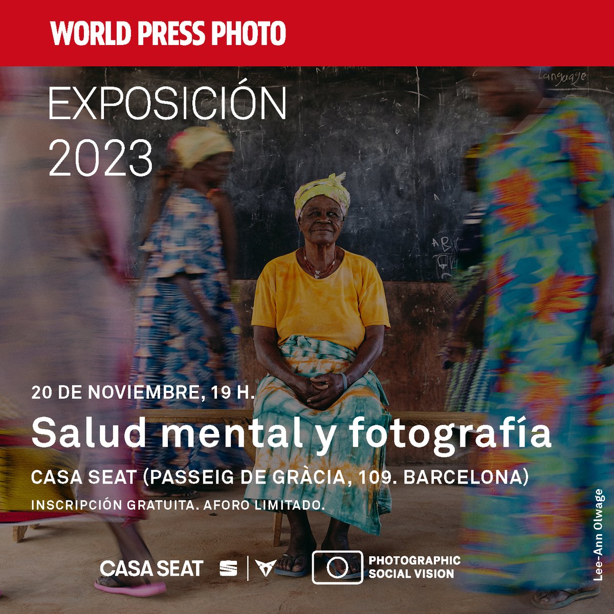 🔔 ¡Nova activitat #WPPBarcelona!

Lee-Ann Olwage, autora de «The Big Forget», i <a href="/PlansMireia/">Mireia Plans Farrero</a>, de <a href="/PhotographicSV/">Photographic Social Vision</a>, parlen sobre fotografia y salut mental.

📍 #CasaSEAT
📆 20 de novembre
🕡 18:30h
🎟️ Entrades: bit.ly/40pT1Es 

Més activitats:
🔗 bit.ly/3MuOoD6