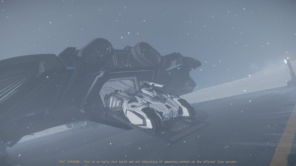 Introvert1sh's tweet image. Nope and nope to the Storm fitting in the Taurus or MSR. 
I'm still heartbroken about the Valk too. Not even trying the 400i.
Is the Corsair the only mid size ship the Storm fits in then?
#StarCitizen #IfItFits #ItDoesnt 🤔🚀🚛🤬#Storm