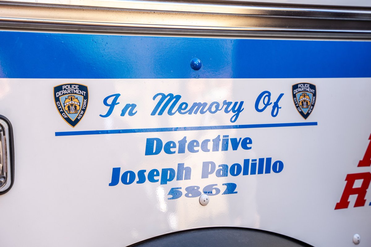 Today we dedicate our new Real Time Crime Center Emergency Van to the late Detective Joseph Paolillo, a dedicated officer who served with courage & distinction. His sacrifice, linked 9/11-related complications, reminds us of the enduring impact on our heroes.