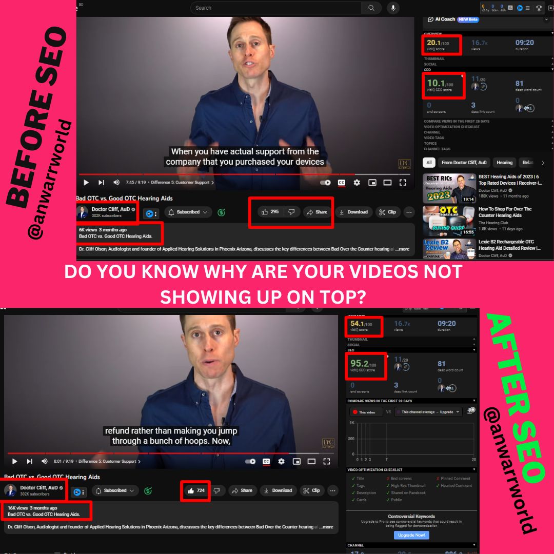 I have worked on another YouTube video SEO successfully. It was a challenge for me but I'm successful now, when I have completed this work by the Organic approach.
#doctor #dentalcare #healthcare #youtubeseoexpert #videoseo #rapper #blackwomen #independentartist #femalerapper