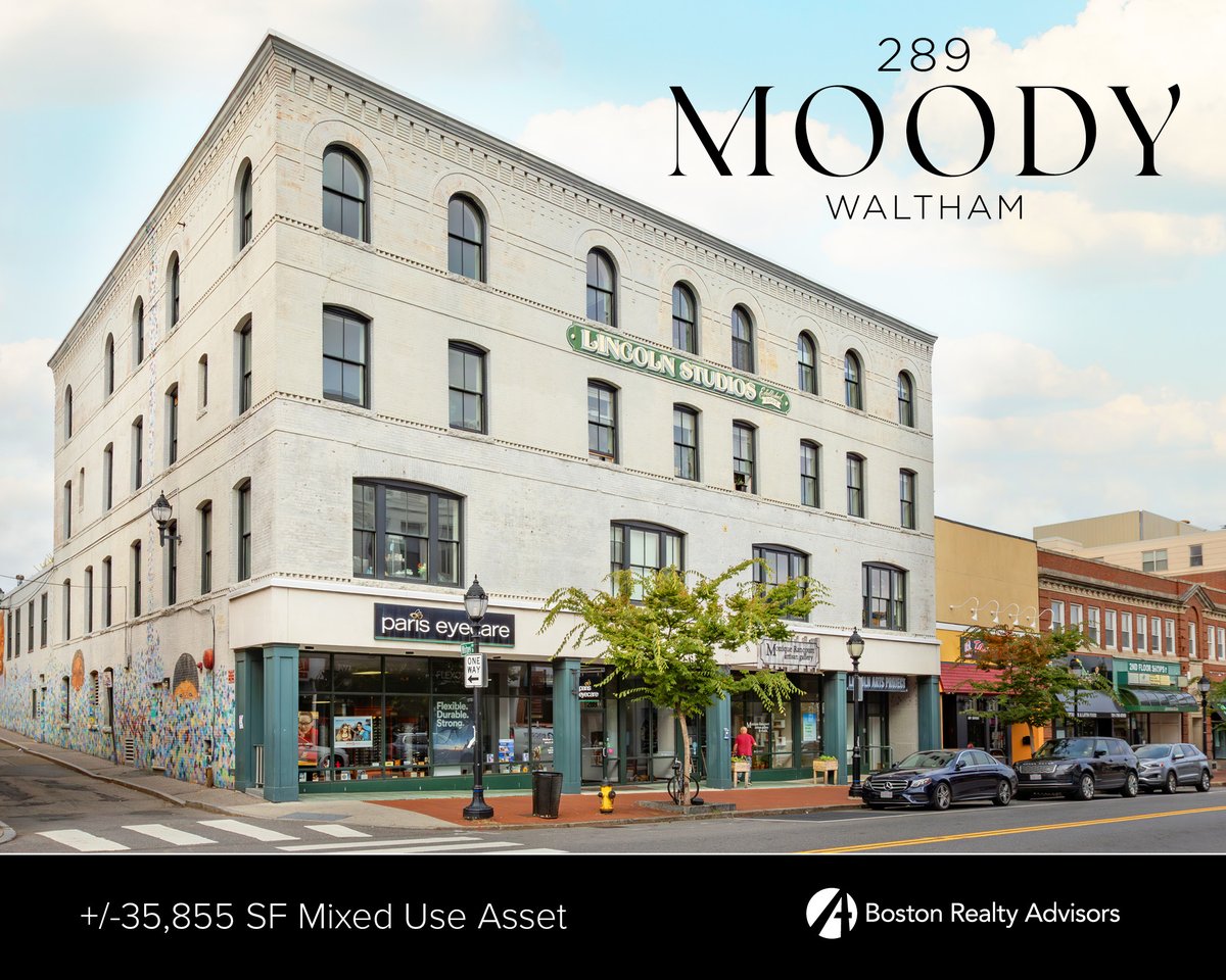 bradvisors's tweet photo. FOR SALE | 289 Moody Street | +/- 35,000 SF Mixed Use Asset | Waltham, MA

Learn More >> https://t.co/NfxN8KC99U

#BostonCRE #CapitalMarkets #Waltham #MixedUseAsset https://t.co/CzYjeiytv3