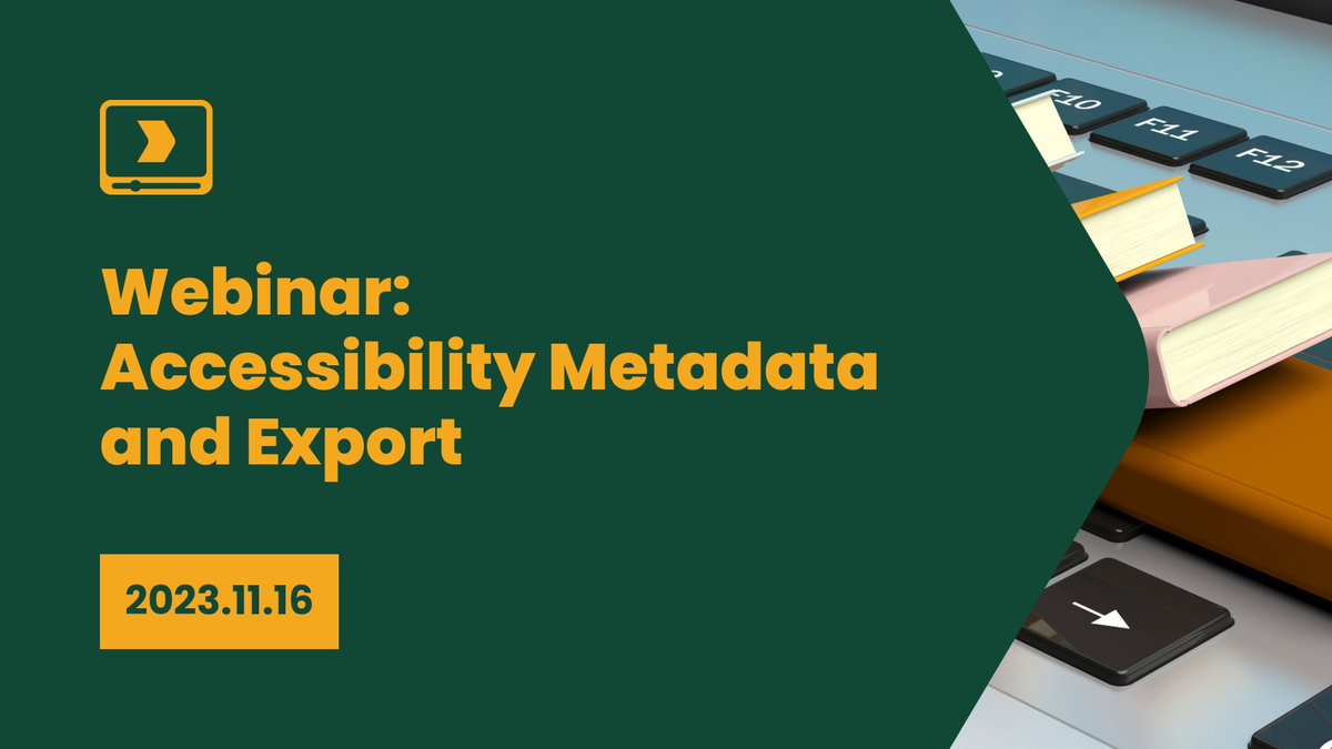 Today is the last day to register for the November 16 webinar with <a href="/FondazioneLIA/">Fondazione LIA</a> providing guidance on accessibility metadata and export. Visit our website to find out more: bit.ly/3ML7WTV. 

In partnership with the Association of Canadian University Presses (ACUP)