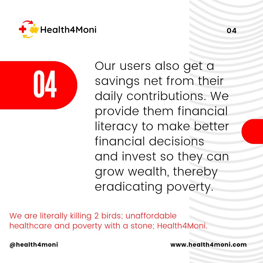 Health4Moni's tweet photo. We are on a mission to reduce the number of preventable deaths in Nigeria by ensuring everyone, especially the informal sector has access to quality healthcare without fear of financial risk or burden by providing affordable health insurance whilst also eradicating poverty https://t.co/RnmKbahWlt