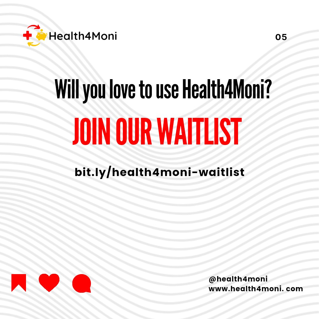 Health4Moni's tweet photo. We are on a mission to reduce the number of preventable deaths in Nigeria by ensuring everyone, especially the informal sector has access to quality healthcare without fear of financial risk or burden by providing affordable health insurance whilst also eradicating poverty https://t.co/RnmKbahWlt