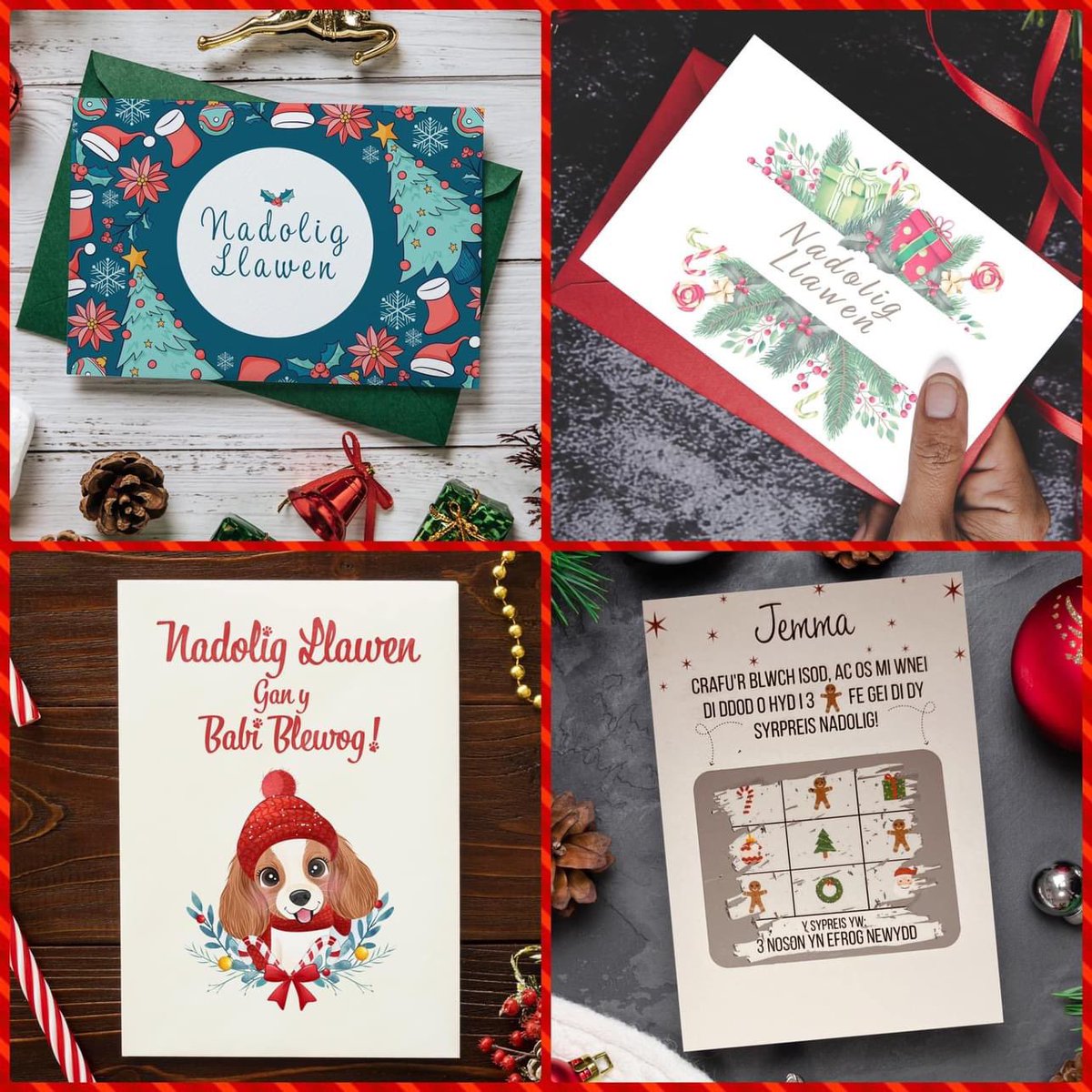 Nifer o wahanol fathau o gardiau Nadolig dwyieithog mewn pecynnau o 1, 3 neu 6 ar gael i'w brynu ar fy siop Etsy, gyda chludiant am ddim!  #40diwrnodifynd

#yagym #nadolig <a href="/yrawrgymraeg/">#yagym🏴󠁧󠁢󠁷󠁬󠁳󠁿Yr Awr Gymraeg</a> 

etsy.com/uk/shop/MJPrin…