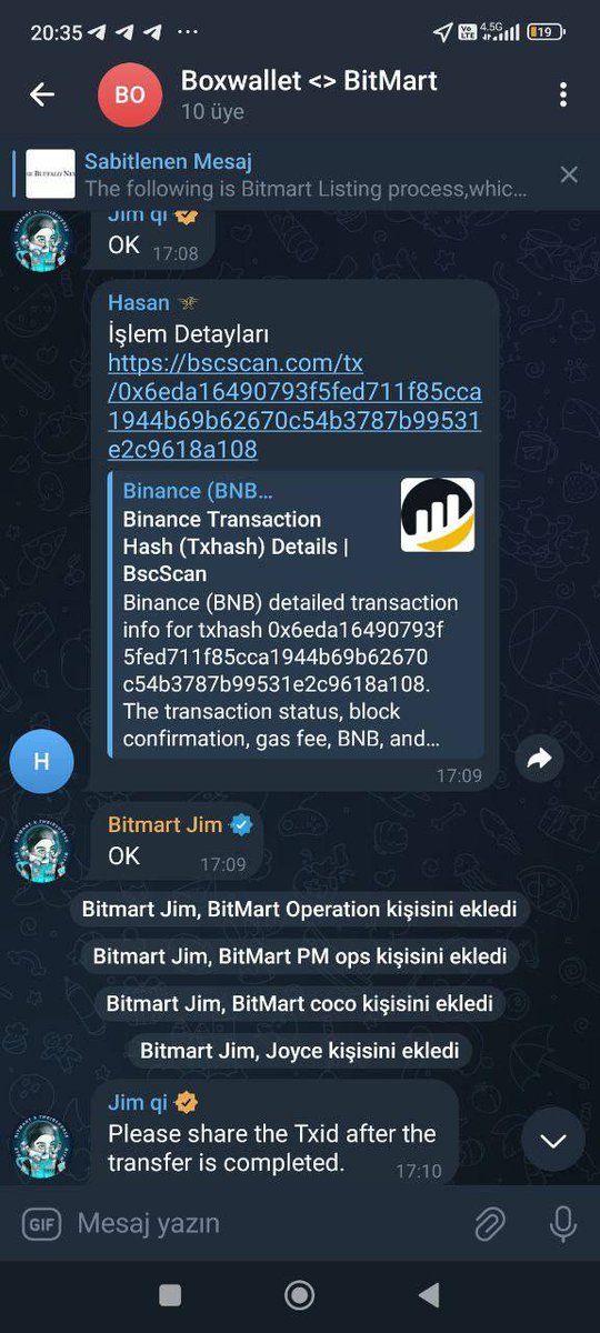 PortKripto's tweet photo. Arkadaşlar İyi Geceler 👋 #BoxWallet dolandırıcılığı ve #sonicpad dolandırıcılığın öncüsü olan @cryptogld0 #HASAN isimli şahsın. Neler yaptığını aşağıya bırakıyorum. 

#BitMart ile olan konuşmalar mevcut. Ve nasıl #RUG çektiklerini biliyorsunuz. 

Ayrıca kalan LP yi Arkadaşı UTKU ya gönderdi. Daha yetmedi mi hala yeni proje vereceğim diye uğraşıyor. 

Bu dolandırıcının sonunu getirmek için tüm #SonicPad #BoxWallet proje madurları grubumuza gelerek toplansın.  Suç duyurusunda bulunmanız için gerekli evrak ve yolu anlatacağım.

Ayrıca hasanın Bulgaristan'a gideceği bilgisini de aldım🙏

Dolandırıcılığa dur demenin zamanı geldi. 

Emeğinizin ve alın terinizin peşine düşün. Bu beceriksiz bilgisiz adamlara yedirmeyin. 

@BitmartTurkish @SonicPadIO
#scam #binance #dolandırıcı