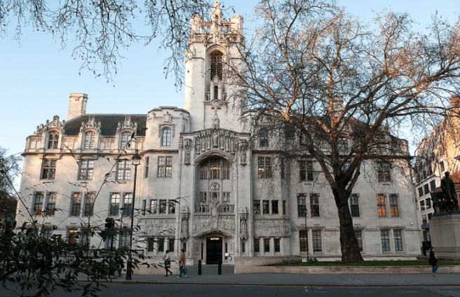 This is the Supreme Court. It's located on Little George Street, London - directly over Parliament Square from the Houses of Parliament. When you see a Tory refer to todays Rwanda Judgement as being from a 'foreign Court' you might want to correct them. #ToryGaslighting