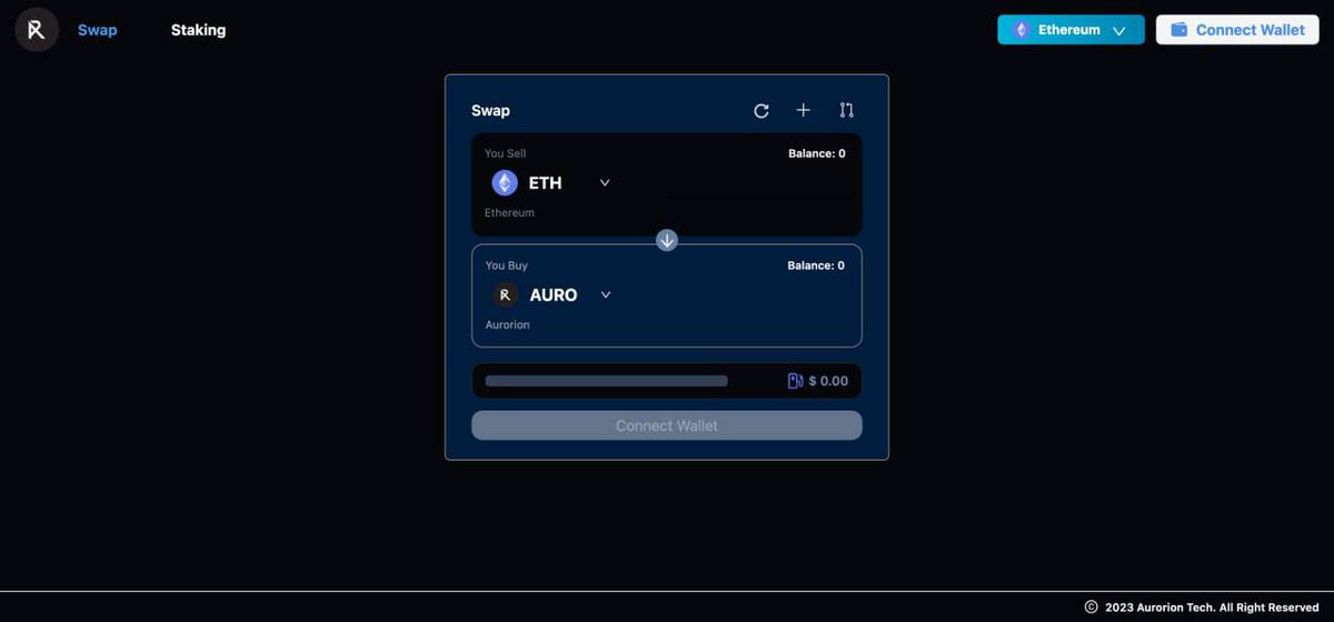 AurorionERC20's tweet photo. Aurorion swap is ready!

You can try it  now, this is our first Dapp and soon we will update the others.

Audit and some CTs support will coming shortly.

Swap:

https://t.co/AI6SVdyguD

#KeepBuilding https://t.co/sCcYpu53LN
