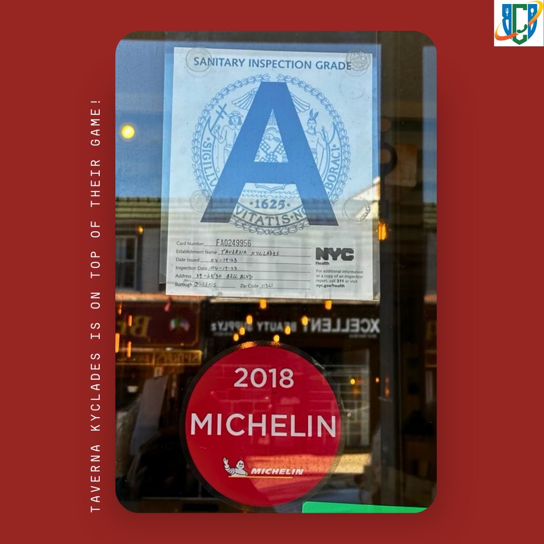 BetterCallBeth_'s tweet photo. It is such a pleasure to work with @TavernaKyclades and it's even more amazing to dine there!

Taverna Kyclades always gets their "A" renewed with ease because their food safety game is ON POINT.

If you need an "A", you'd Better Call Beth!

#Greek #bettercallbeth #bcb #Food https://t.co/0g4XwWowzv
