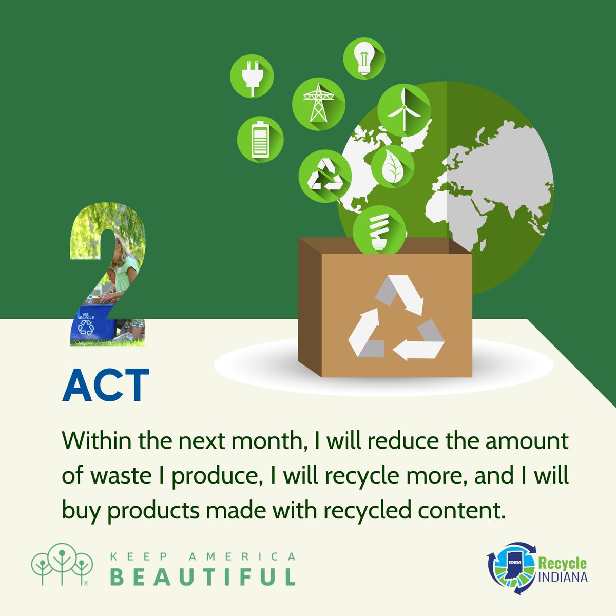 idemnews's tweet photo. Today is #AmericaRecylesDay! 

Let's all commit to reducing, reusing, and recycling in our communities.

♻️ Take the #BeRecyled pledge today: https://t.co/O6b9JeFy50

#RecycleIndiana #IDEM #KeepAmericaBeautiful https://t.co/3c0E2HRLKW