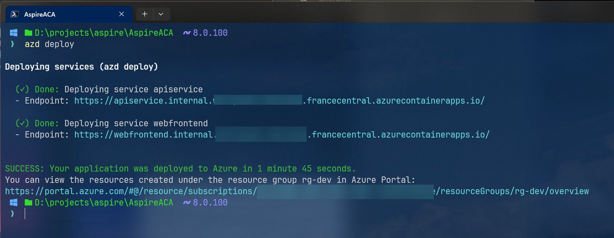 laurentkempe's tweet image. Tonight, I wanted to try to update with &apos;azd deploy&apos; my @dotnet #aspire app to @azure Containers App adding to it Fluent UI Blazor library v4 and it worked like a charm 👍🏼 Congrats @davidfowl @condrong &amp;amp; team involved in #dotnetAspire project 👏🏼👏🏼👏🏼