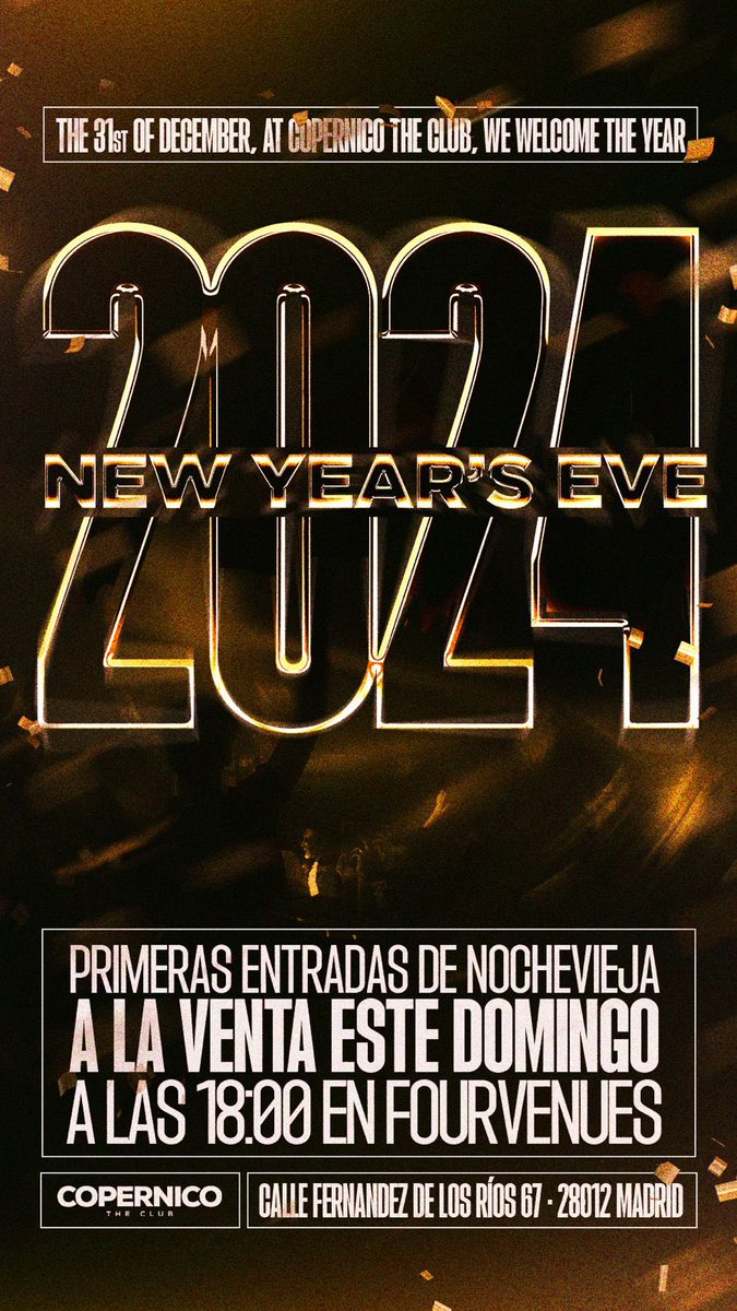 Nochevieja en Copernico 🫵🏻📲