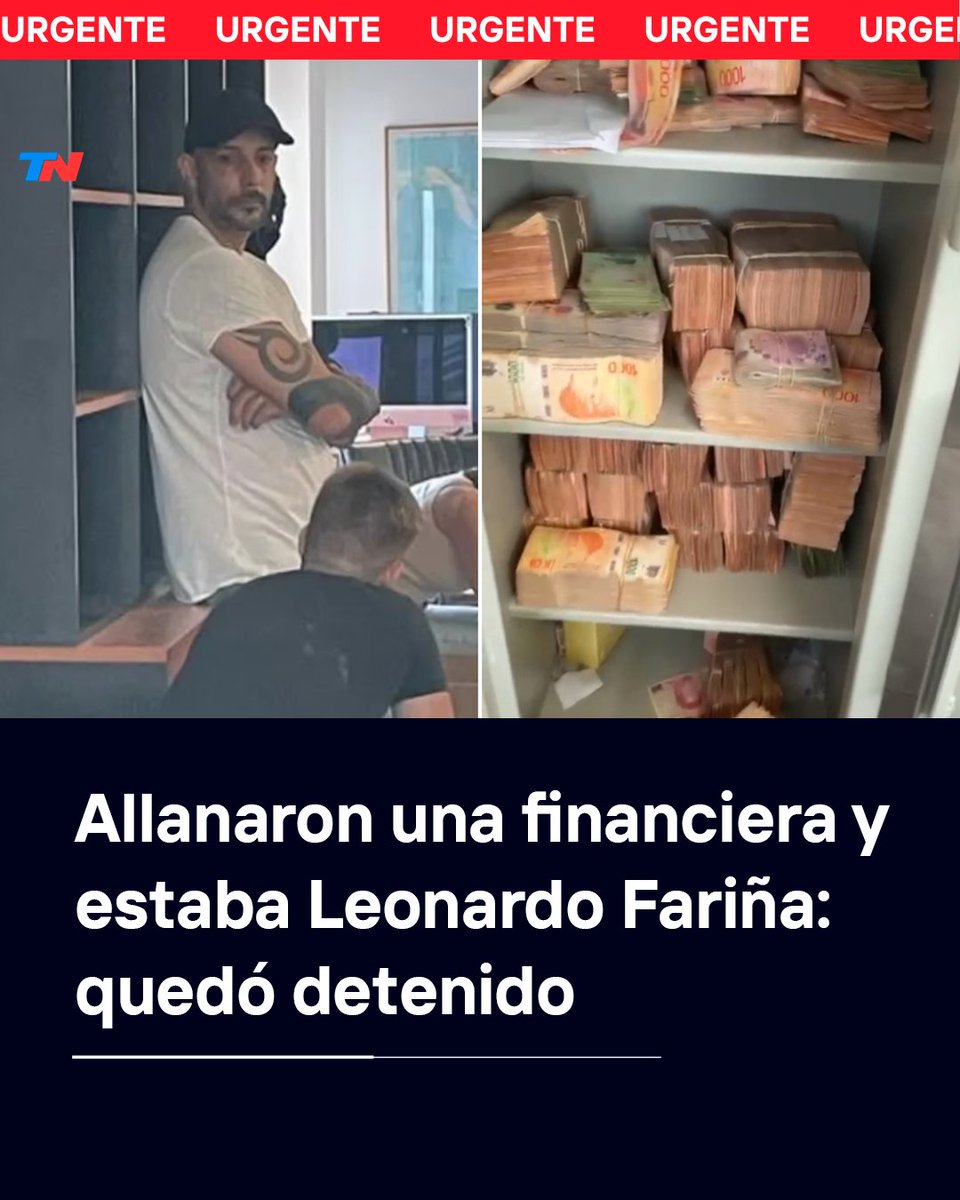 todonoticias's tweet photo. AHORA | Allanaron una financiera en Belgrano y estaba Leonardo Fariña: quedó detenido  https://t.co/YHpEp5gnGG https://t.co/xzjwUwUDLG