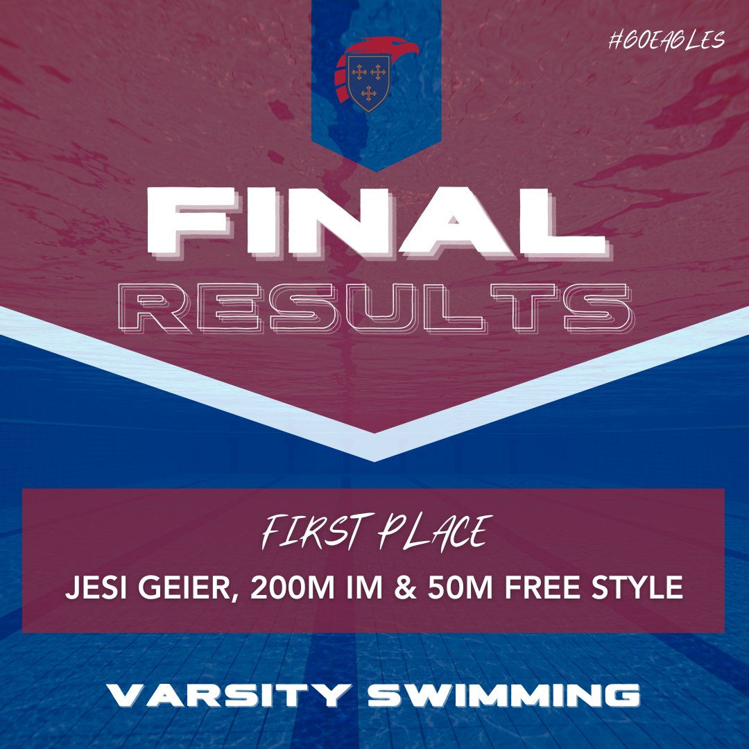 (Swim) Caps off to Jesi Geier '25 for going two for two last night!