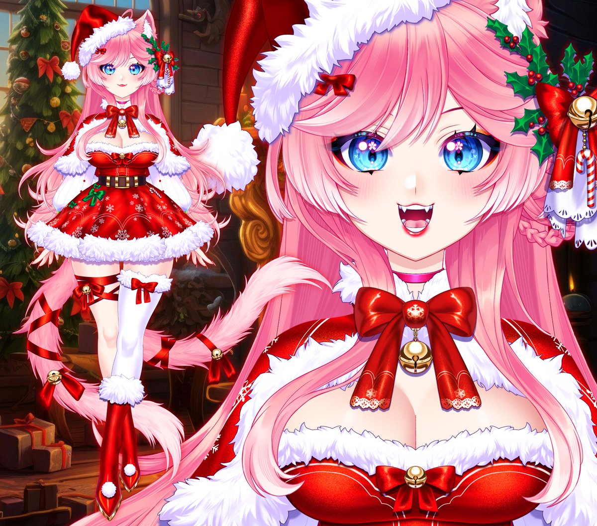 leahkitties's tweet photo. 🌸 Model Reveal 🌸
Have you been a good little cutie this year? Cause leah claws is comin’ to town~❄️🤍

https://t.co/GQbHvU7UZn

#Vtuber 🤍 #VTuberUprising 🤍 #ENVtuber https://t.co/Nxx5AgzZUx