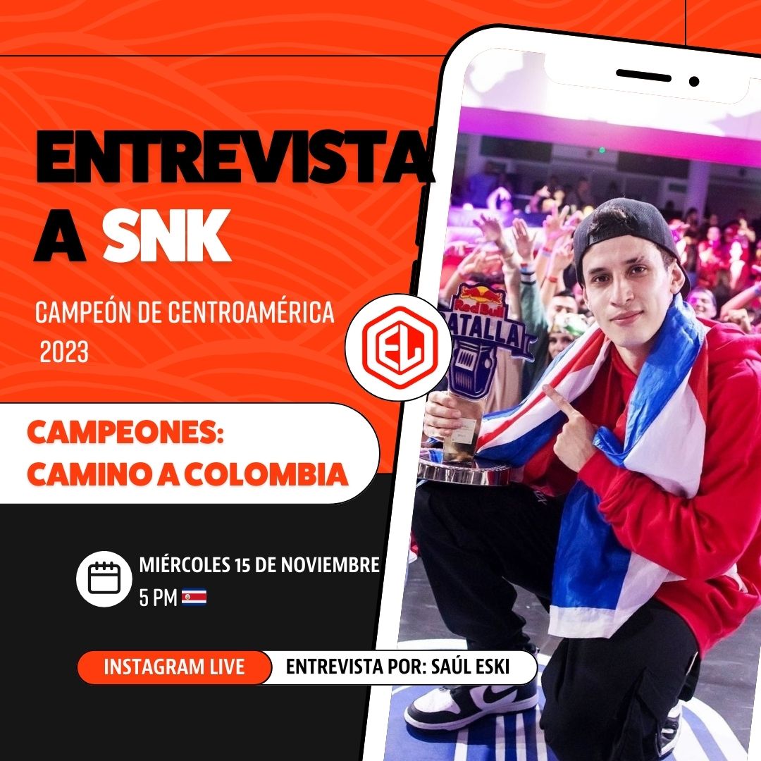 elestilolibre's tweet photo. ¡HOY: ENTEVISTA A SNK! 🇨🇷

El undécimo invitado de "Campeones: Camino a Colombia" 🇨🇴 es SNK, campeón de Red Bull Centroamérica.

🎙️ @SaulEski

💣 Charlaremos con los 1⃣6⃣ clasificados de la Red Bull Internacional 2023. https://t.co/7KfLM4qnw8