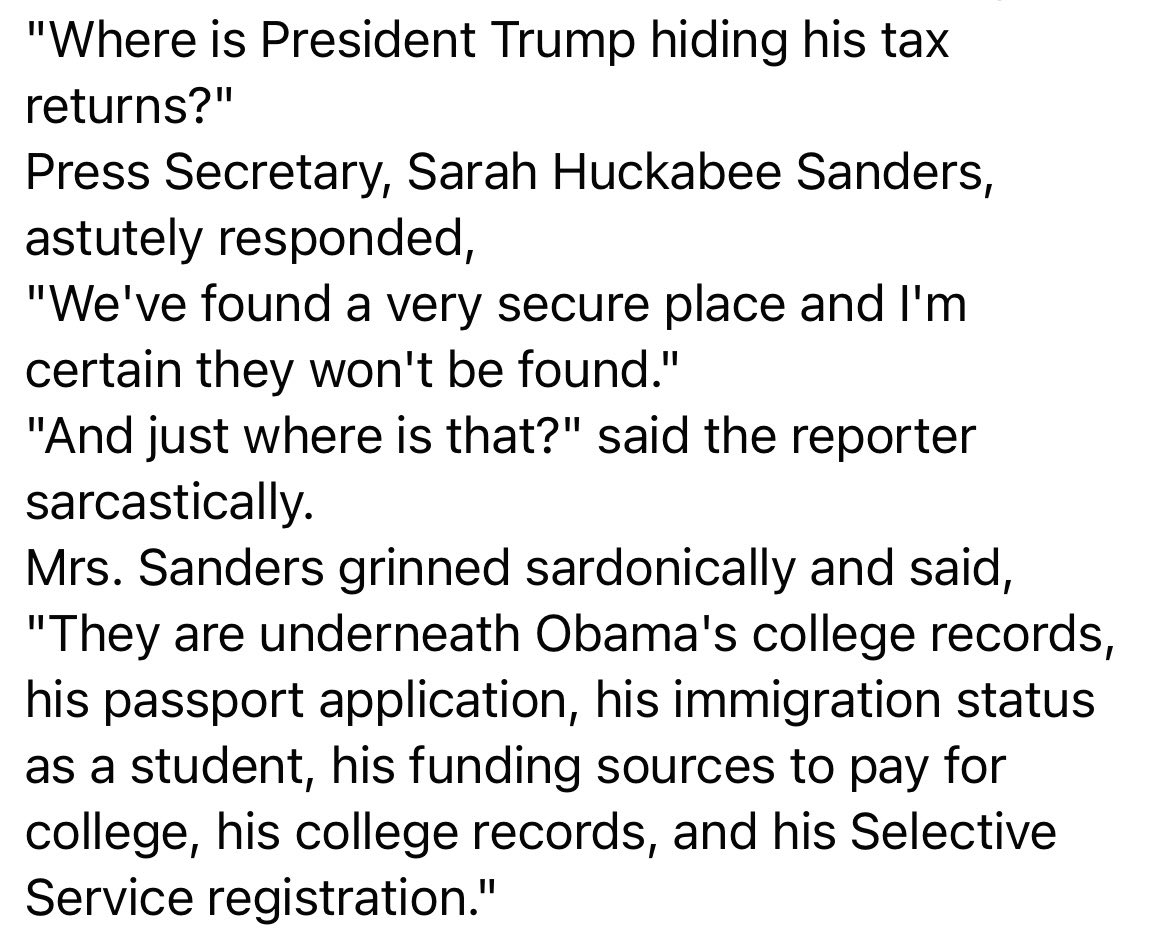 atensnut's tweet photo. My Governor, Sarah Sanders, Epic reply when she was Trump’s Press Secretary https://t.co/TQjVxHasU2