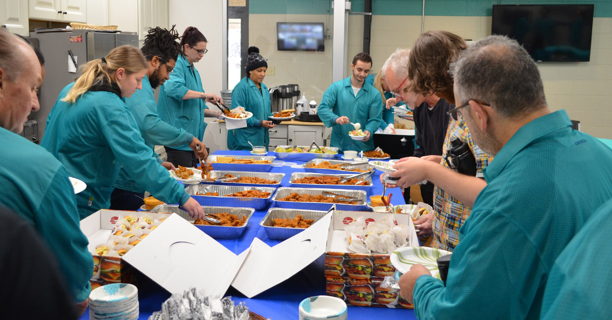 Acromag's tweet photo. 🎉 Celebrating Acromag's Employee Appreciation Day with a delicious lunch to honor the hardworking, talented and dedicated  individuals who make our team extraordinary! 📷 Thank you, Acromag family! 📷#EmployeeAppreciation #TeamLove #AcromagAwesome https://t.co/NMuA4W8rOy