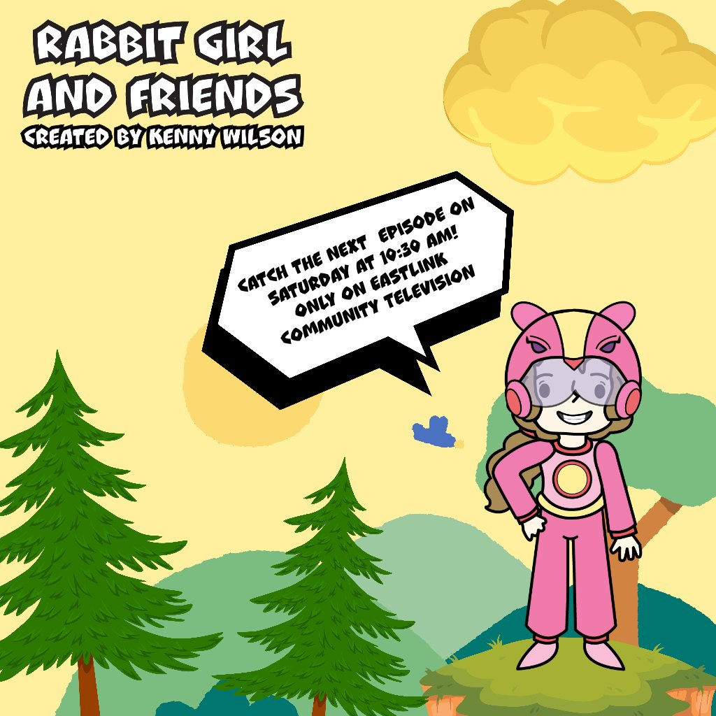 writtenbykenny's tweet photo. Stay tuned for another episode of Rabbit Girl and Friends. Only on Eastlink Community Television https://t.co/vPg3QUYE9Z