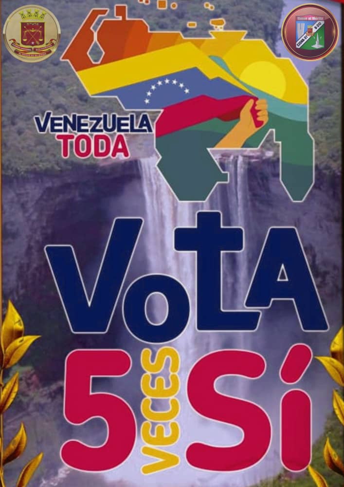 1cia21's tweet photo. #15NOV Vota 5 Veces si.. #ElEsequiboNosPertenece https://t.co/X7Li6fF7eR