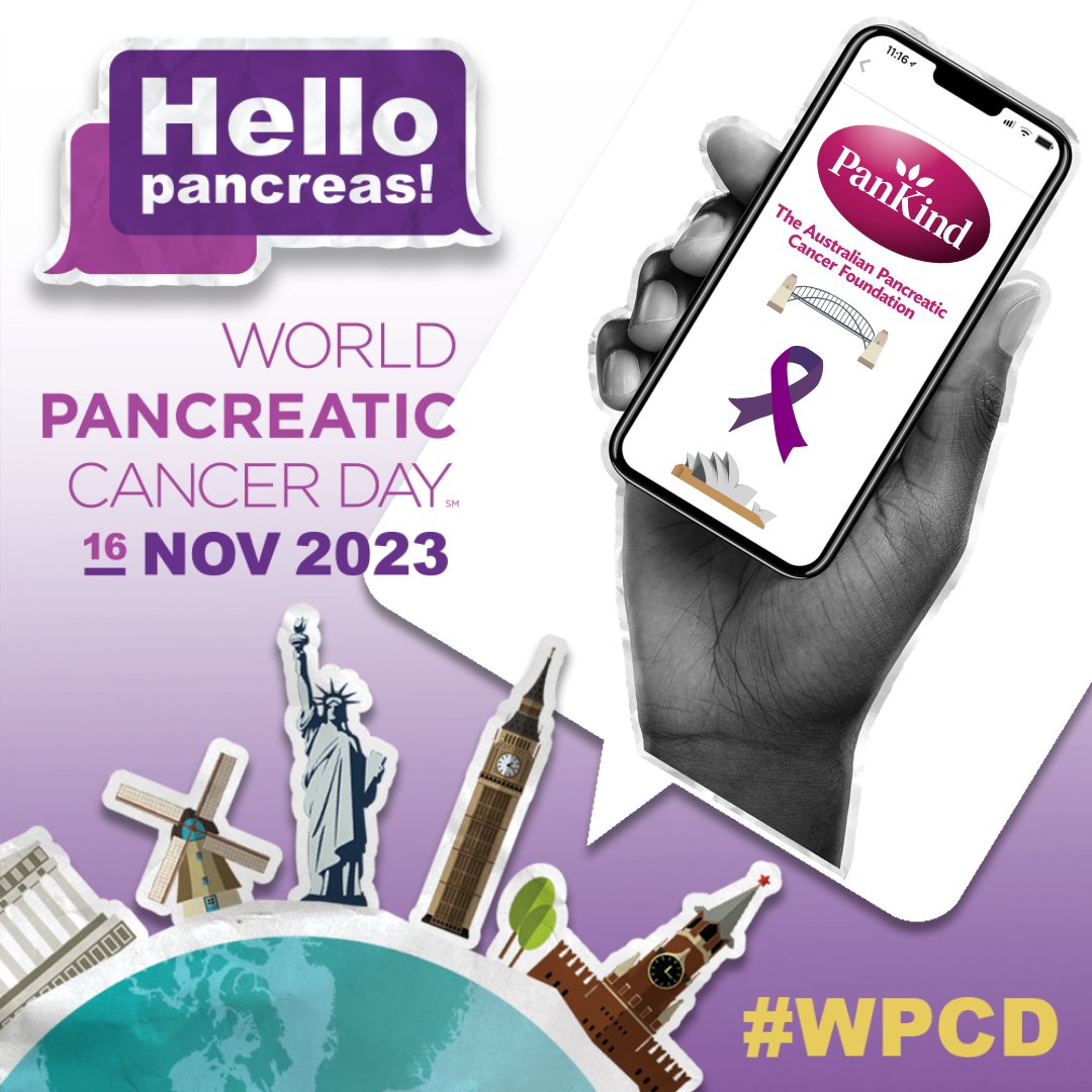 Today is #WorldPancreaticCancerDay, a day to unite for better outcomes for Australians impacted by #pancreaticcancer, & push for new research & treatments. Share this post, visit #LightAustraliaPurple sites, & wear a 'Splash of Purple' to help us raise awareness today. @WorldPCC