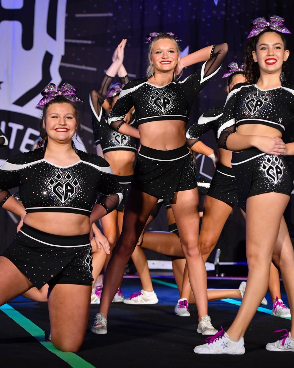 Cafelines_'s tweet photo. First step onto the competition floor for the season!!! 💜🐈⬛ #ntasgu #cheerathletics #cheerathleticsfelines #cheer #cheerleading https://t.co/J1BL8kJawT