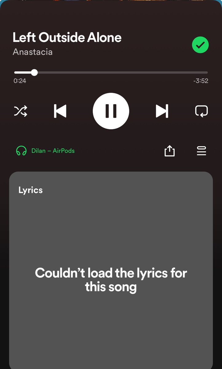 dirdybirdydilo's tweet photo. My millennial self feels attacked whenever it’s a song from the 90s and @Spotify be like “couldn’t load the lyrics for this song” 🤦🏻‍♀️ fam just google and load it! https://t.co/q4Jmc9VdIZ