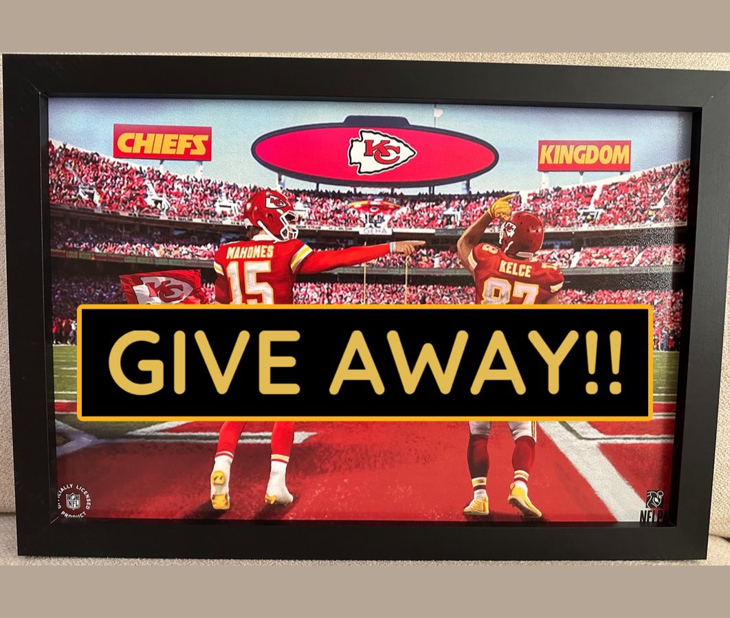 🚨 GIVE AWAY TIME! 🚨

Mahomes/Kelce Chiefs Kingdom Painting

Give away rules:

— Follow @farzin21 
— Repost/like this post

Winner must be in the US. Winner will be randomly selected and announced on Saturday, November 18th at 8 pm CT!