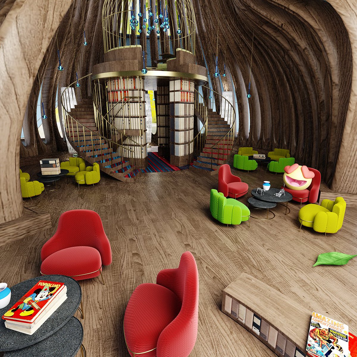 mikadit's tweet photo. frame 08 coffee salon design concept library #lw3d https://t.co/JIr1uBjJQe