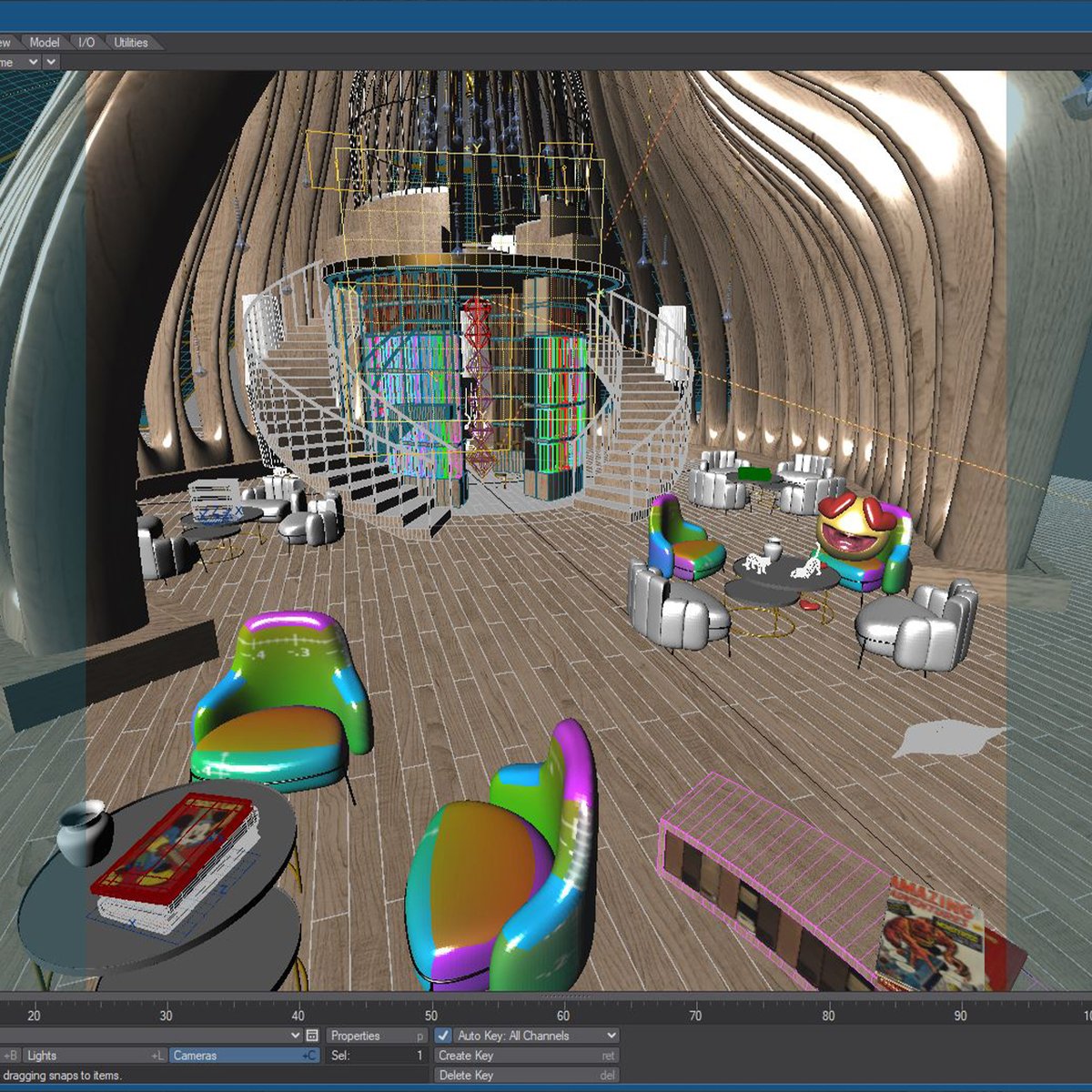 frame 08 coffee salon design concept library #lw3d