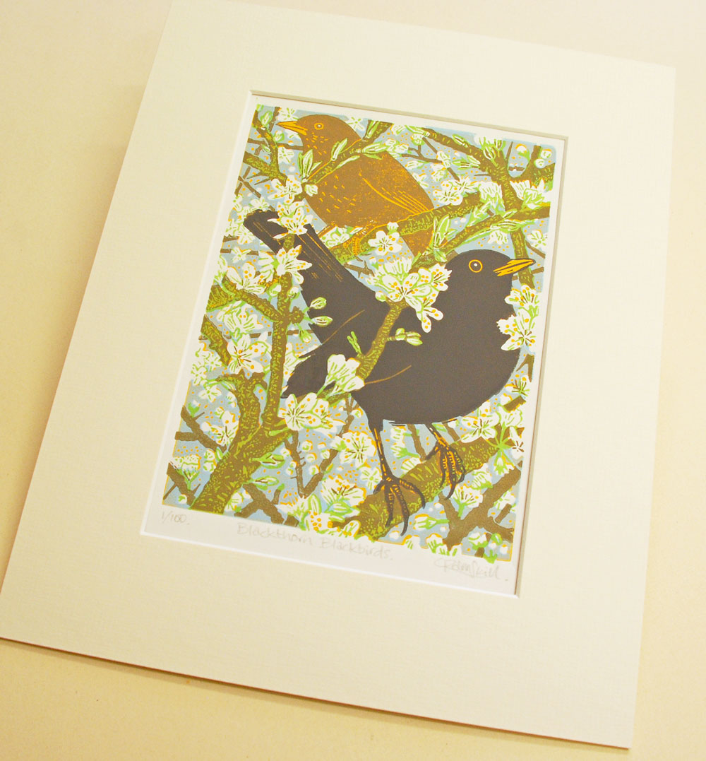 A couple more of the Blackbirds print have just flown into our lovely little online art shop.
'Blackthorn Blackbirds' limited edition linocut print, supplied ready for framing.
Shop link here> littleramstudio.etsy.com
#HandmadeHour #shopsmall