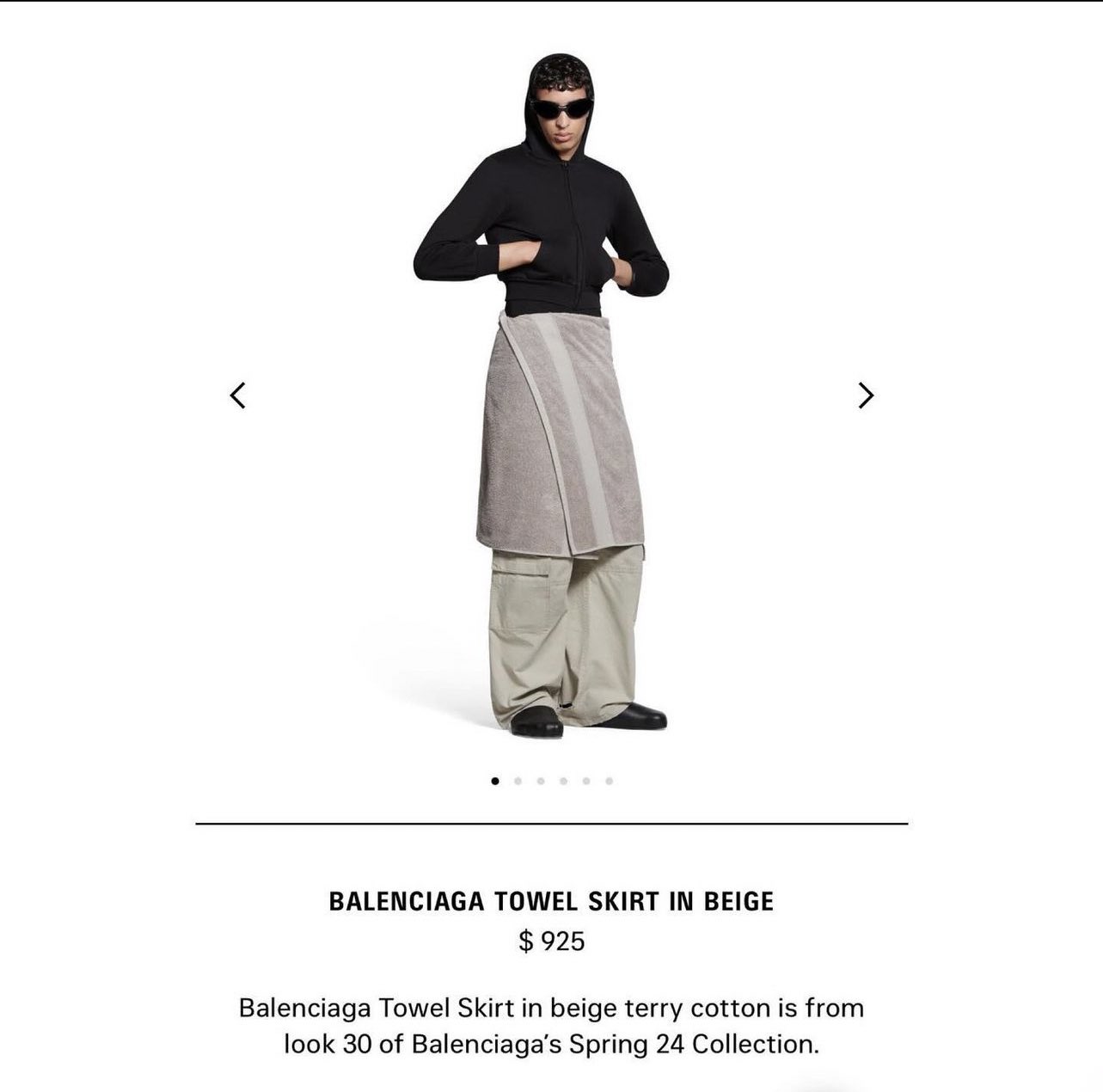 Magic Wacho on X Balenciaga releases a 925 bath towel skirt. which looks like a literal bath towel https t r6GfjzFHGq X