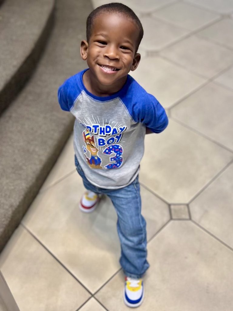 MY BABY IS 3!! How?!? Happy Birthday Blaze! 🥳🫶🏾💙