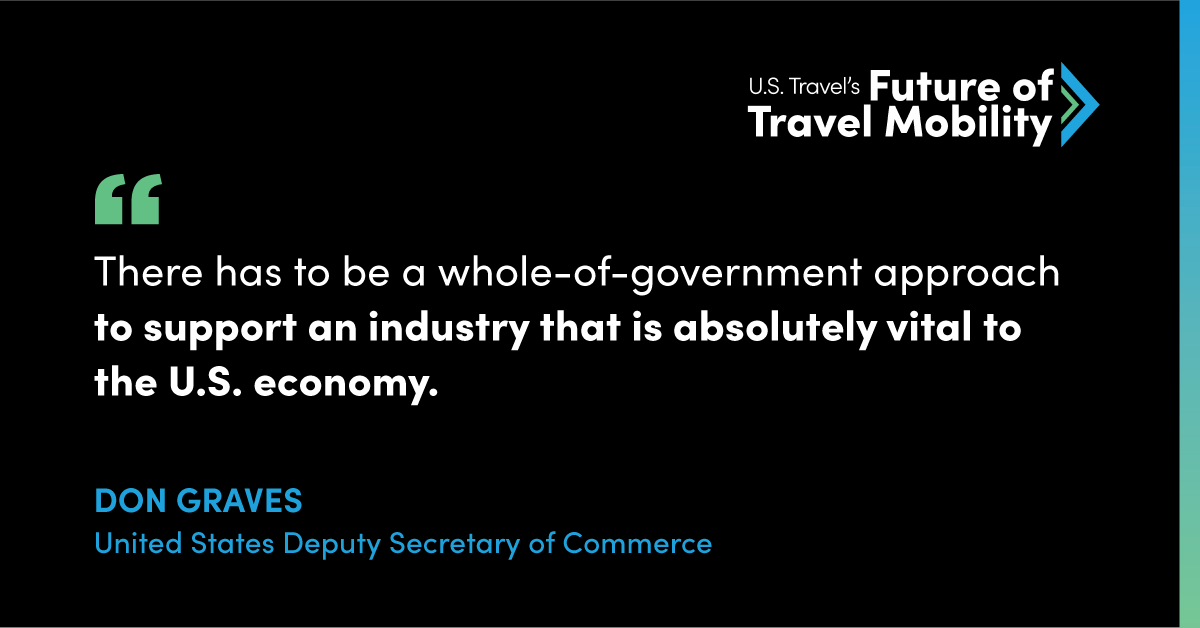 At #FOTM23: A thought-provoking conversation between @DepSecGraves & U.S. Travel CEO Geoff Freeman. Deputy Sec. Graves emphasized that national & economic security are linked, highlighting an opportunity to strengthen economic security by driving more travel to & within the U.S.