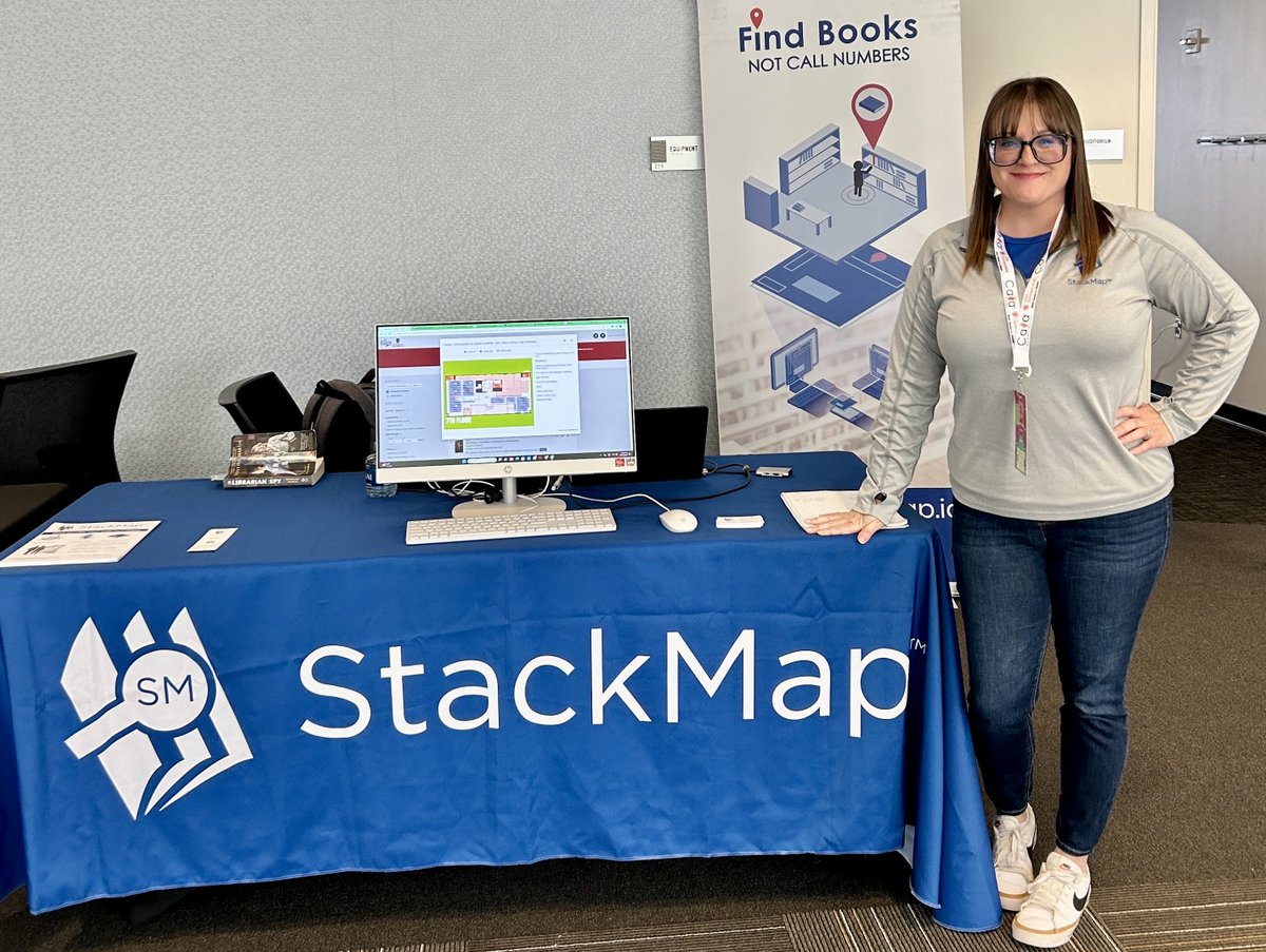 StackMap's tweet image. Come chat with us at the Access Services Conference in Atlanta! Let&apos;s talk about how StackMap can make wayfinding in your library easier than ever! #ASiL #ASCATL #wayfindingmadeeasy #findbooksnotcallnumbers