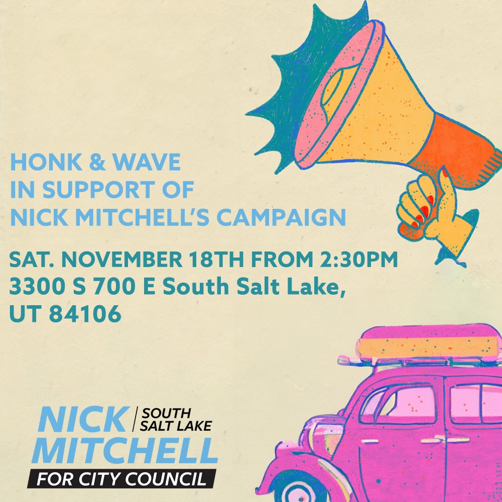 Join me for a honk &amp; wave this Saturday!