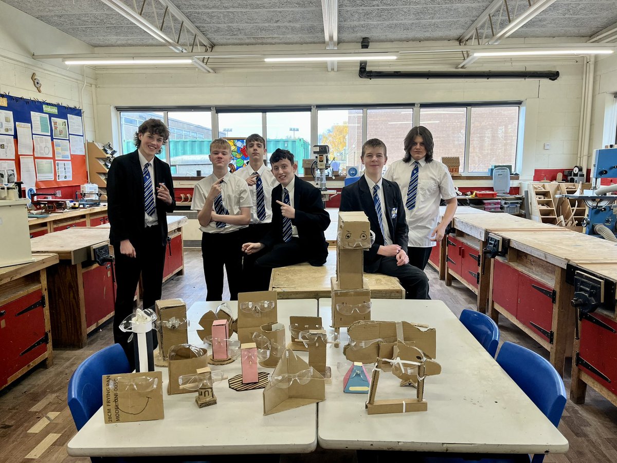 Mrs Swains GCSE D&amp;T group have excelled themselves in their first problem solving task!!! Absolutely outstanding modelling skills too!
