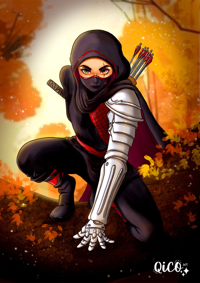 QICO_designs's tweet photo. Ninja 🥷🏼

Check out more of my art @ https://t.co/YVutDCHwtK
.

#ninja #ninjagirl #femaleninja #fighter #martialartist #warrioir #kungfu #mma #boxing #shaolin #girl #kungfuform #kickboxing #woman #training #mangadrawing #mangaart #autumn #illustrator #animeart #photoshop #oc https://t.co/csT3Va45Rd
