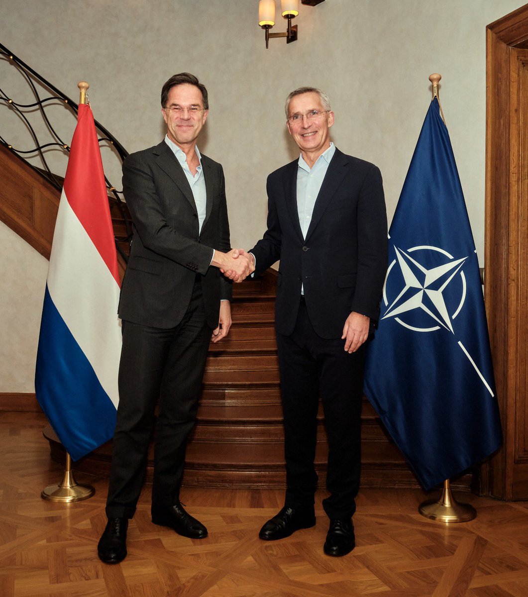 Good meeting w/@MinPres Mark Rutte of our valued Ally The #Netherlands. We agree that we must keep supporting #Ukraine as it enters a second winter of Russia’s war. We also addressed the crisis in the Middle East. In a more dangerous world, we need a strong #NATO more than ever.