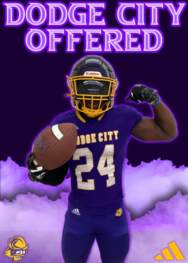 After an amazing conversation with @CoachSeanKelly I am truly blessed and grateful to have received my 9th offer from Dodge City Community College @oneway7on7 @H2_Recruiting @cyronnn___ @polk_way @DylanOliver23 @Coach2am @CoachRPringle @PrepRedzoneFL